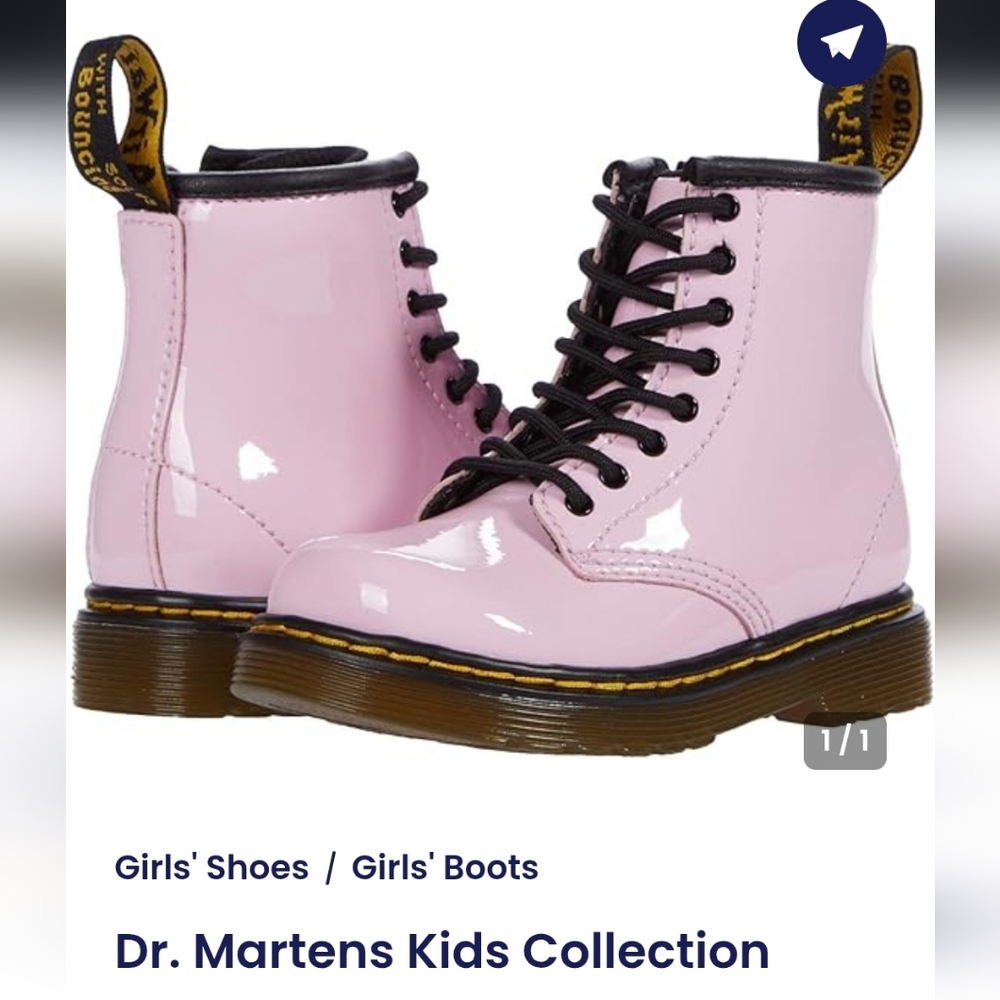 Dr. Martens Kids Pink Boots